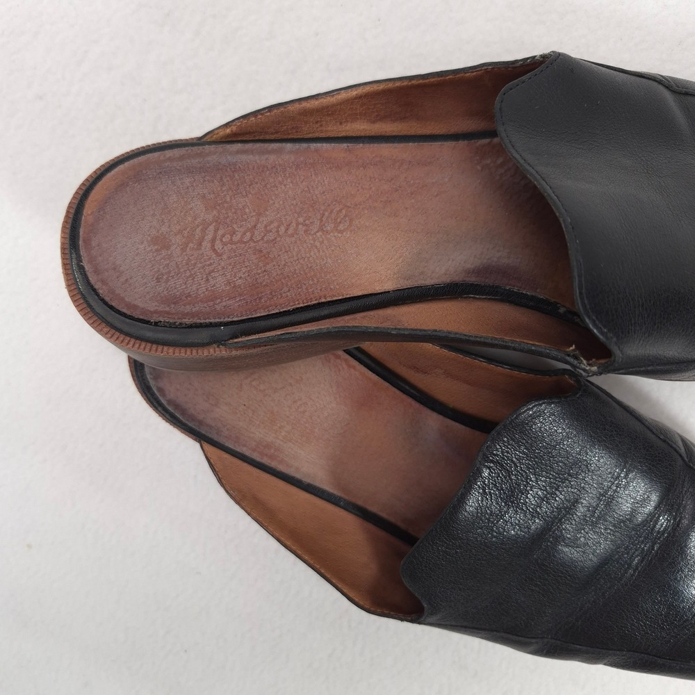 Madewell Frances Loafer Mule Black Leather Size 9 Pointed Toe Minimalist Classic - Picture 4 of 12